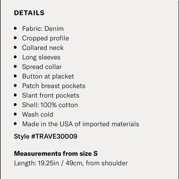 SOLD TRAVE NWT Zoey Blue Denim Jean Jacket - Picture 5 of 8